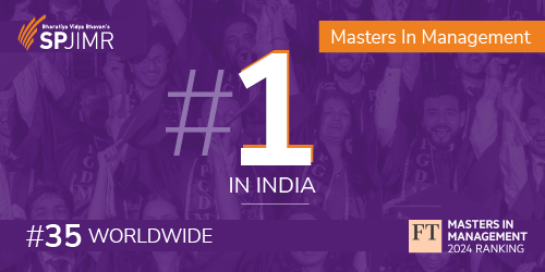 SPJIMR ranked as India’s top business school in the Financial Times Masters in Management ranking for second consecutive year; ranks 35th globally