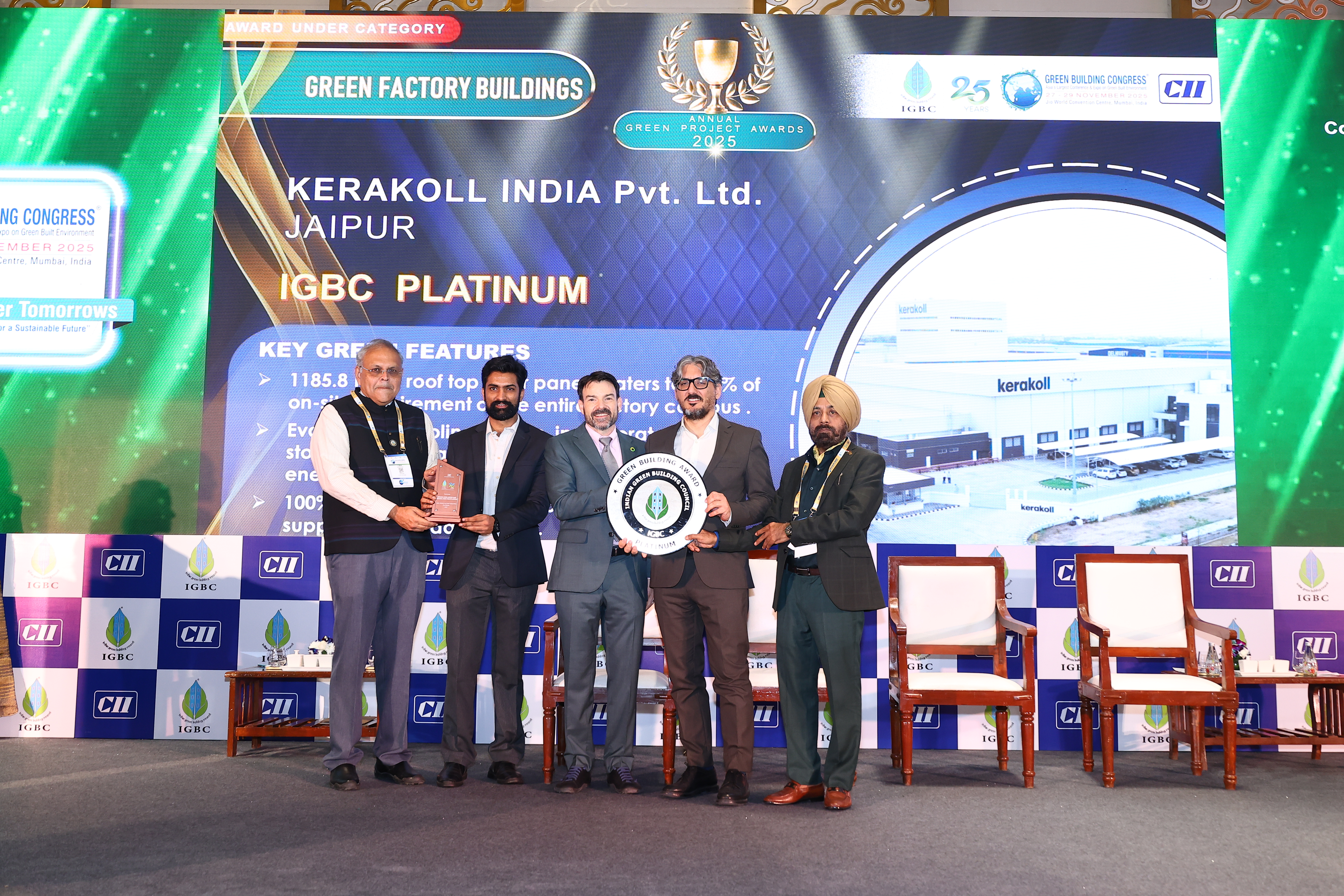 (Jeff Oatman,Head of Collaboration and Membership at Green Building Council of Australia)L3 to R2 (Corporate Operating Manager, APAC region, Kerakoll, Mr Marco Della Porta)