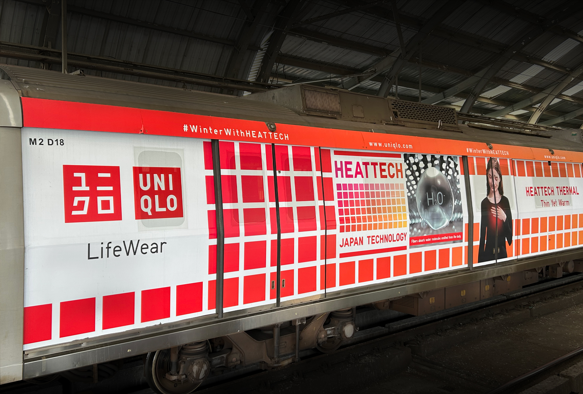 UNIQLO Wraps the Delhi Metro in its Signature HEATTECH Warmth this Winter 2