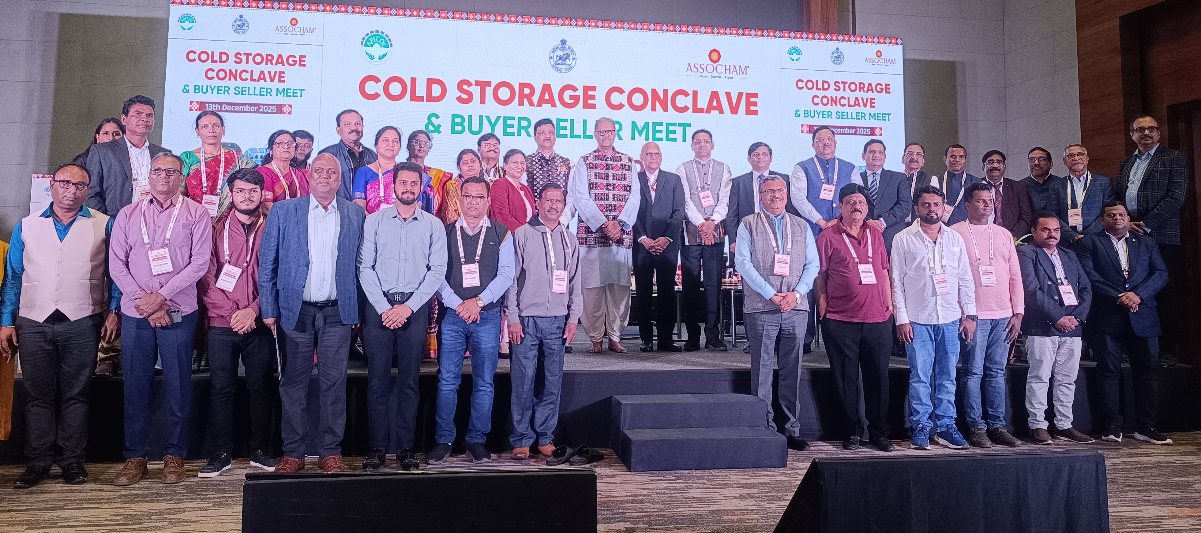 Bhubaneswar: APICOL, in association with ASSOCHAM, successfully hosted the Cold Storage Conclave & Buyer–Seller Meet 2025 at Welcomhotel by ITC, Bhubaneswar, bringing together policymakers, industry leaders, agri-entrepreneurs, farmer groups, financial institutions, and technology providers to accelerate the growth of Odisha’s cold storage and post-harvest infrastructure.

The event was inaugurated by Shri Kanak Vardhan Singh Deo, Deputy Chief Minister and Minister of Agriculture and Farmers’ Empowerment, who formally opened the exhibition and visited various stalls showcasing Odisha’s agri-horti potential. During the inaugural session, approval letters were distributed to cold storage beneficiaries.

Addressing the gathering, Shri Kanak Vardhan Singh Deo stated, “The state government is committed to creating an enabling ecosystem for investment, innovation, and inclusive growth in agriculture and allied sectors. Emphasising sustainability, we aim to establish cold storage units in 58 sub-divisions by FY 2029–30, with a proposed budget outlay of ₹252 crore.”

He highlighted key policy interventions such as capital investment subsidies and interest reimbursement to revitalise defunct cold storage units and ensure the long-term viability of new projects. He urged banks, industry associations, technology providers, and large buyers to collaborate closely with Odisha’s farmers and entrepreneurs, noting that strong value-chain partnerships are essential to unlock the sector’s full potential.

Dr. Arabinda Kumar Padhee, IAS, Principal Secretary, Department of Agriculture and Farmers’ Empowerment, highlighted Odisha’s transition towards market-led agriculture. He noted that the state has been rice-surplus for the past 16–17 years, supplying over 12 states, and produced nearly 15 million tonnes of food grains along with an equal volume of horticultural produce in the last agricultural year. Dr. Padhee emphasised the government’s concise yet comprehensive cold storage policy with attractive incentives to strengthen the ecosystem and attract private investment, highlighting that over 15 proposals have already been received from investors setting up units.

Shri Kalunge Gorakh Waman, IFS, Director of Horticulture, Government of Odisha, explained that the horticulture sector is entering a pivotal phase through the visionary Cold Storage Policy, which aims to strengthen post-harvest management by building a reliable cold storage and logistics network. The Horticulture Directorate, in collaboration with APICOL, is operationalising support mechanisms including capital assistance, time-bound completion of new units, and electricity tariff subsidies to ensure viable operations.

From the industry perspective, Dr. Prabodh Mohanty, Chairman, ASSOCHAM Odisha (Mining, Steel, and Agri Council) and MD, SNM Group, emphasised that Odisha’s next growth leap depends on modernising post-harvest logistics and processing. He highlighted the importance of integrated cold storage solutions with pre-cooling, digital quality tracking, grading, sorting, and access to organised buyers, noting that market predictability and long-term procurement commitments are key to attracting private capital.

Shubhranshu Mishra, Managing Director, APICOL, reaffirmed the government’s vision for a robust and sustainable cold storage ecosystem. He highlighted new schemes under the Agriculture and Farmers’ Empowerment Department aimed at reviving defunct units, ensuring sustainability beyond the scheme period, reducing post-harvest losses, and enhancing farmers’ incomes.

The event also featured panel discussions on scaling supply chains in Odisha, market access, branding and financing rural enterprises, and developing Odisha’s cold chain and market linkages. The Buyer–Seller Meet emerged as a major highlight, connecting producers, FPOs, SHGs, and entrepreneurs with national buyers from retail, export, and e-commerce sectors. A parallel exhibition showcased a diverse range of local and value-added products, including GI-tagged cashews, honey, spices, mushrooms, and exotic vegetables, facilitating direct business interactions and trade opportunities.

Experts from organisations such as APEDA, NABARD, DANFOS, and leading technology firms shared insights on strengthening cold chains, reducing food waste, improving market access, and integrating Odisha’s agri-enterprises with organised domestic and export value chains.

The conclave concluded with a vote of thanks by Mrs. Geetashree Parhi, Additional Director, Directorate of Horticulture, reaffirming the collective commitment of the government and industry to build a resilient, market-linked, and investment-friendly agri-horti ecosystem in Odisha.